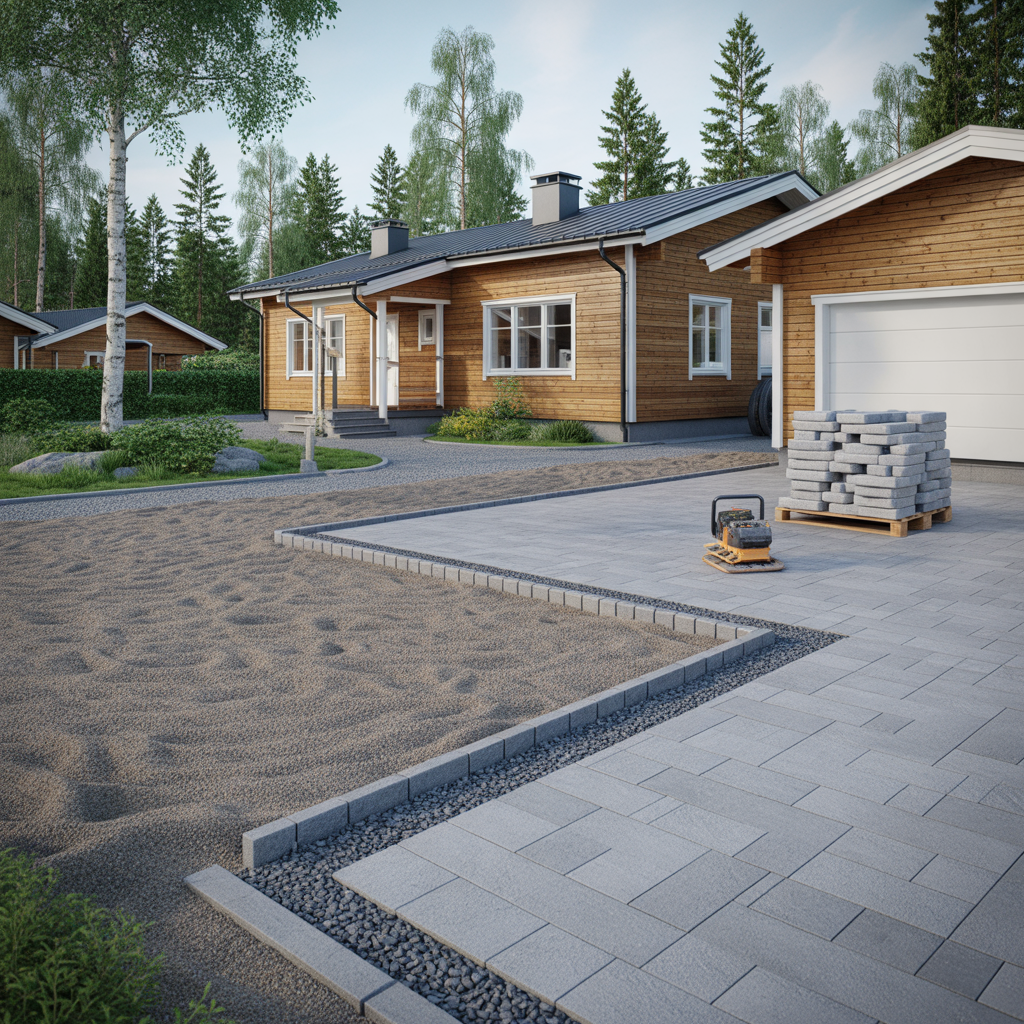 underarbete infor stenlaggning pa uppfarten checklista