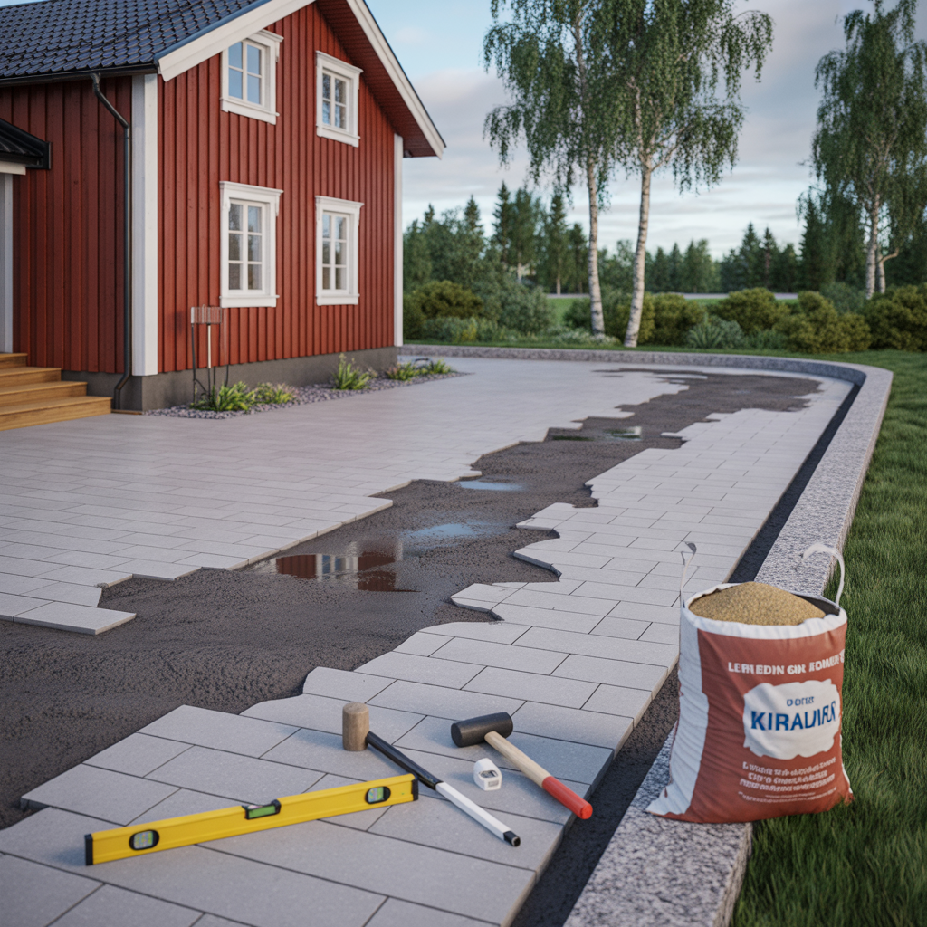 sjunkande marksten vid uppfart felsokning och atgardsforslag